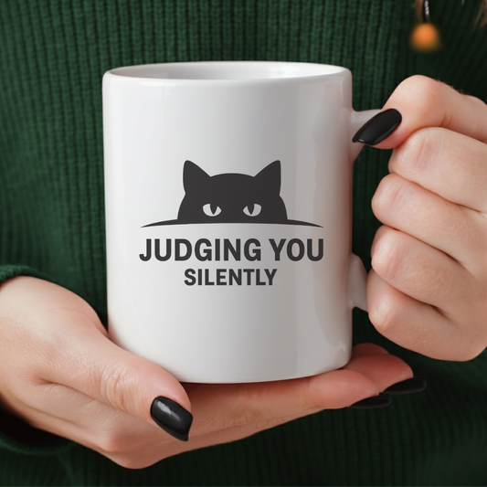 Sarcastic Cat Mug – Offensive Humor Coffee Cup