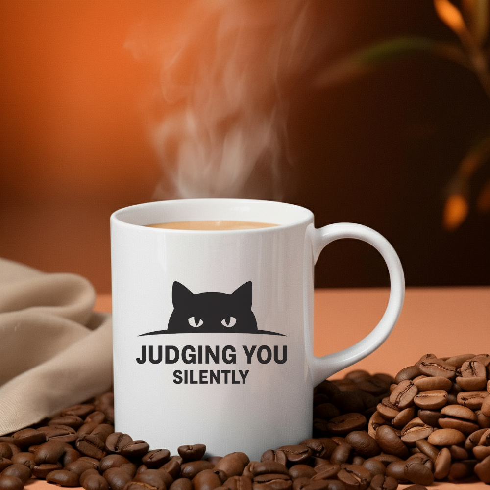 Sarcastic Cat Mug – Offensive Humor Coffee Cup